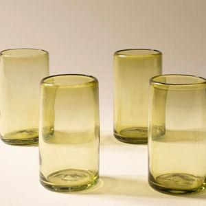 Handblown Glassware - Short / Peridot