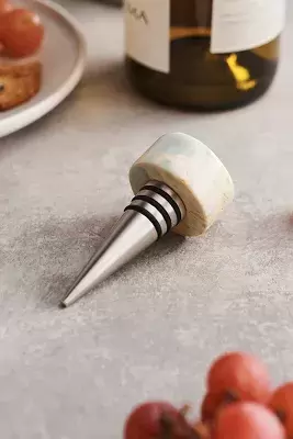 Blue Onyx Wine Bottle Stopper