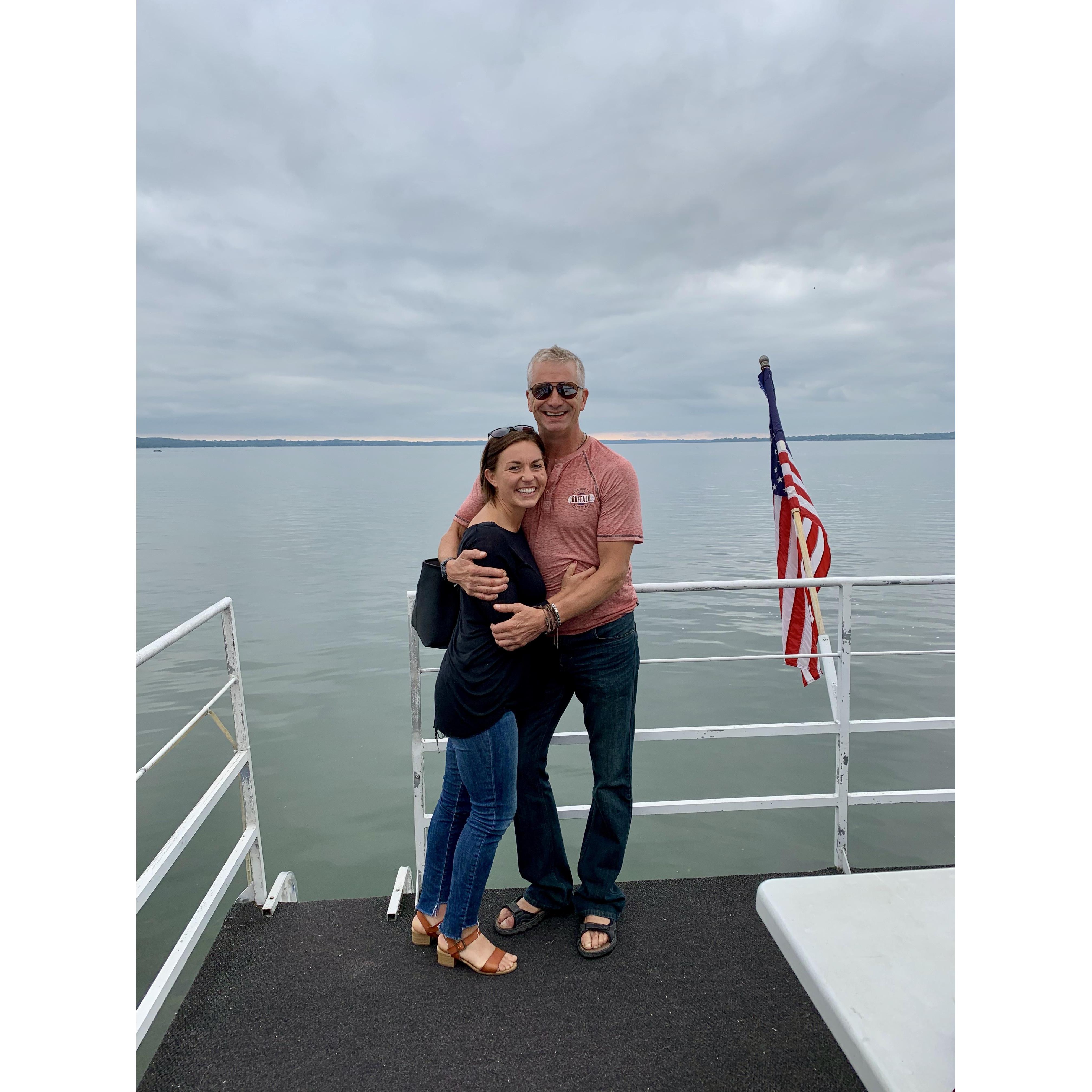 Boat cruise on Lake Minnewaska with Grace's family and friends
