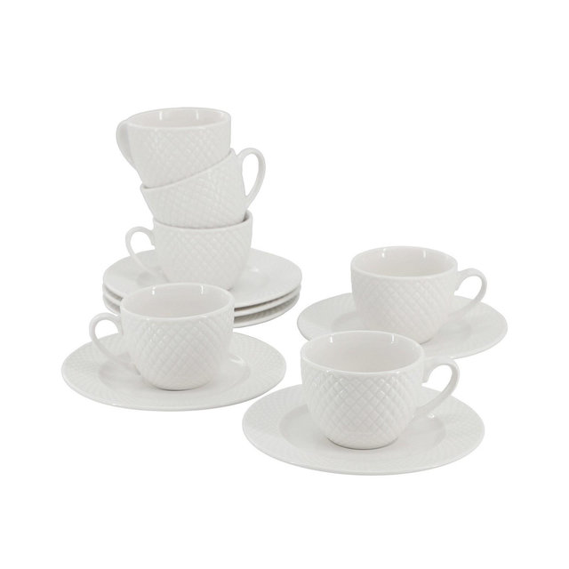 Elama Sol Espresso Cup & Saucers, Service For 6