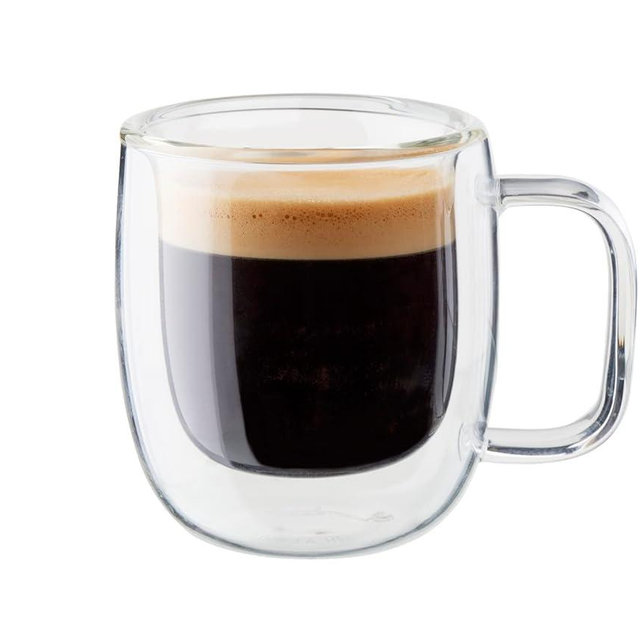 ZWILLING Glass J.A. Henckels Espresso Mug Set, White 2 Count (Pack of 1)