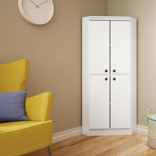 Morgan 4-Door Corner Armoire