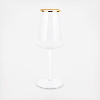Francesca Gold Rim Wine Glass
