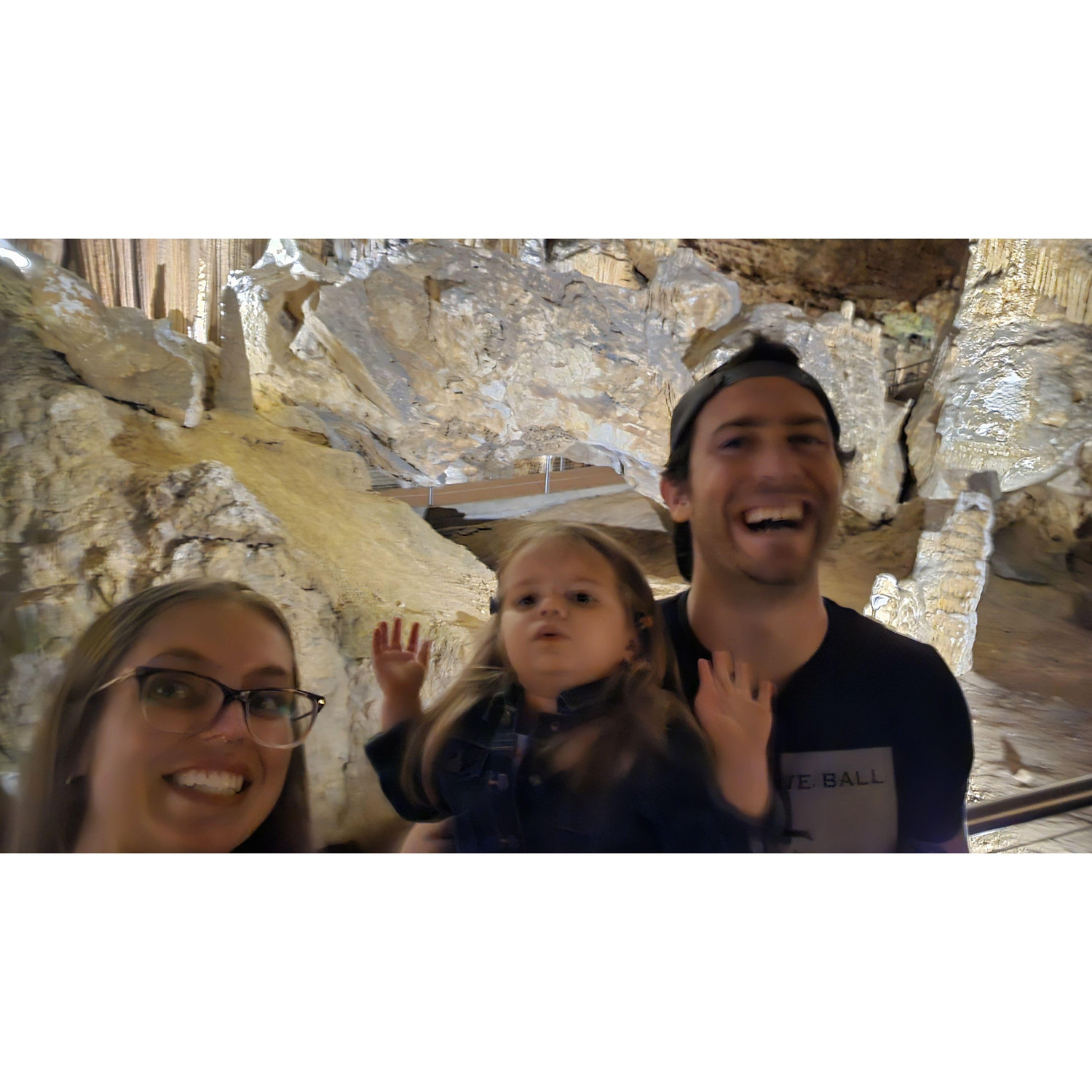 We went Apple picking for my birthday and stopped by Luray caverns. It wasn't all that, no bag of chips. Madelina hated being down there, but the whole thing was fun because we were together.