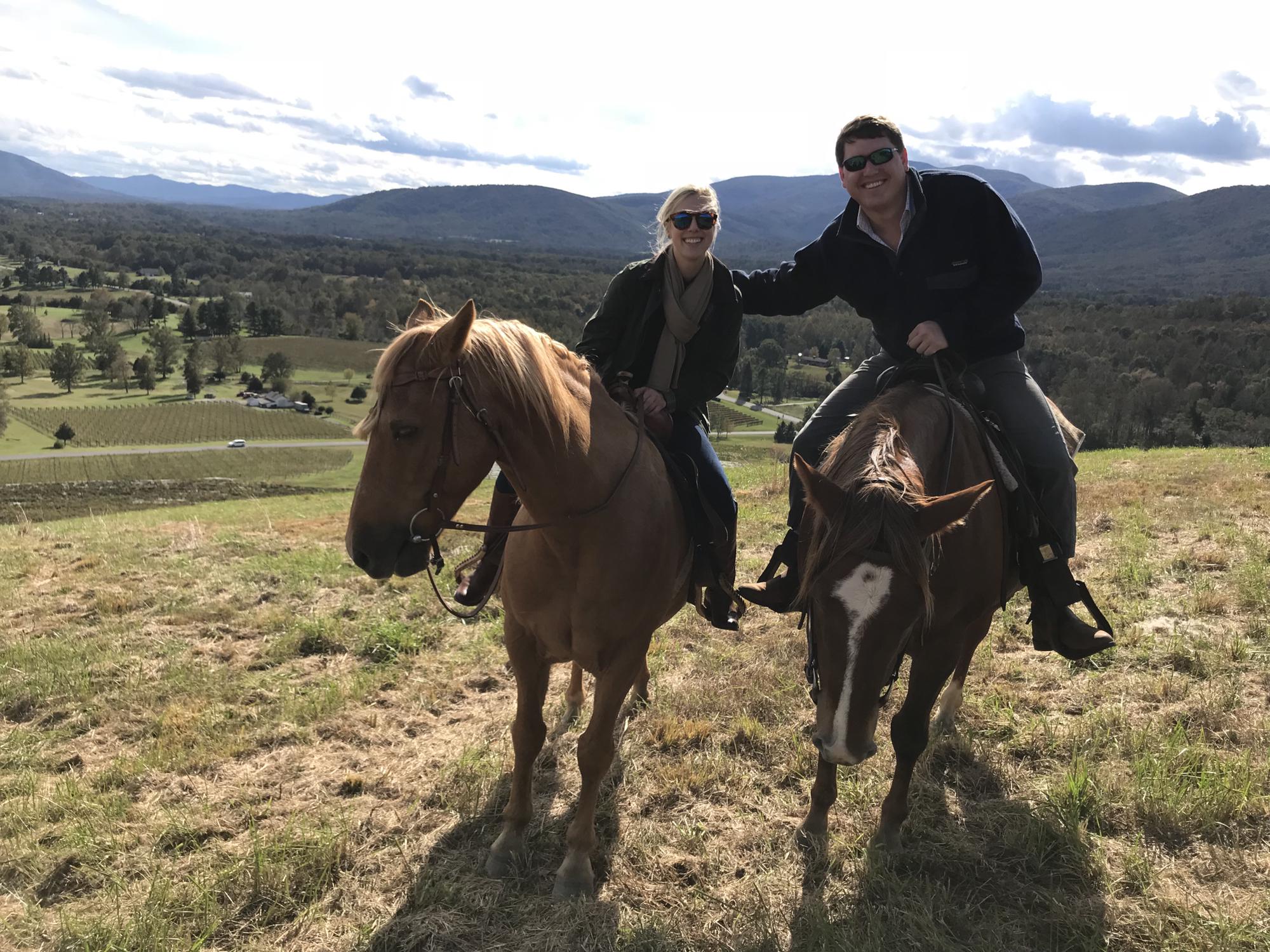 Horseback riding in Charlottesville, VA.