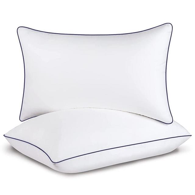 Opposy Bed Pillows for Sleeping-2 Pack Queen Size Set of 2 Cooling Pillow for Side Back and Stomach Sleepers， Down Alternative Filling Luxury Soft Quality with Premium Plush Pillows(Queen, White)