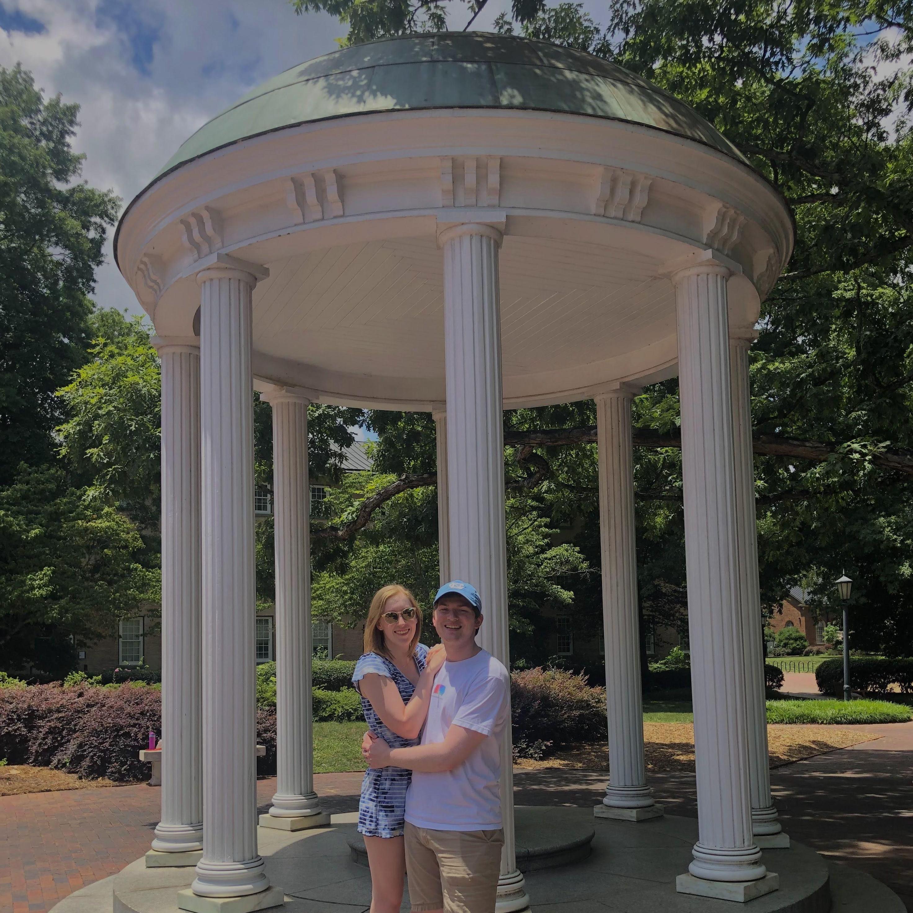 For non-Tar Heels: the Old Well is a iconic symbol of UNC's campus, where the first students and staff got water when the university began in the 1790s.