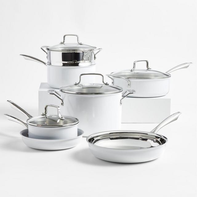 Cuisinart ® Matte White 11-Piece Cookware Set