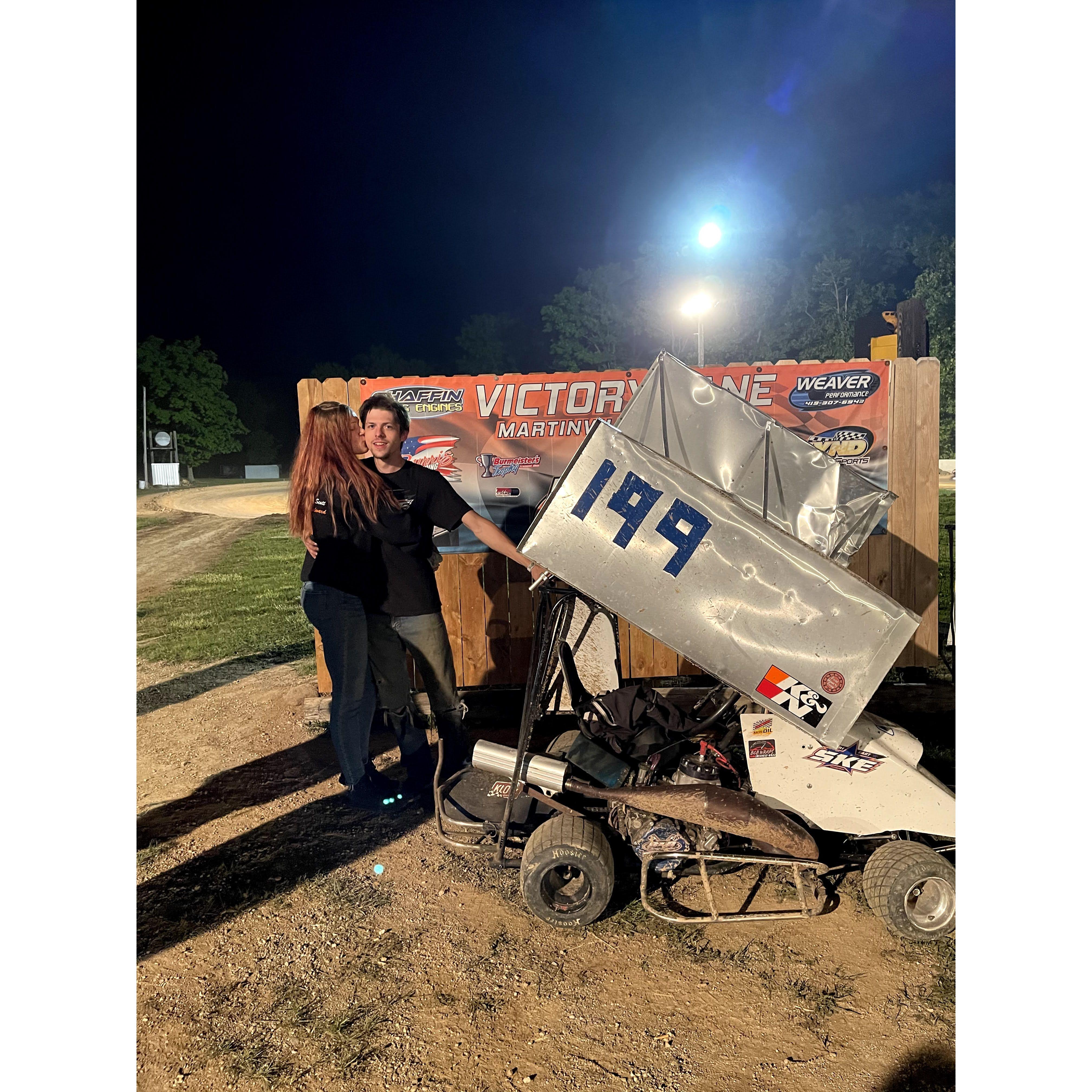 This was the first race Addison got to see Logan win!
