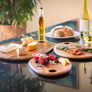 Pebble Shaped Acacia Serving Boards, Set of 3