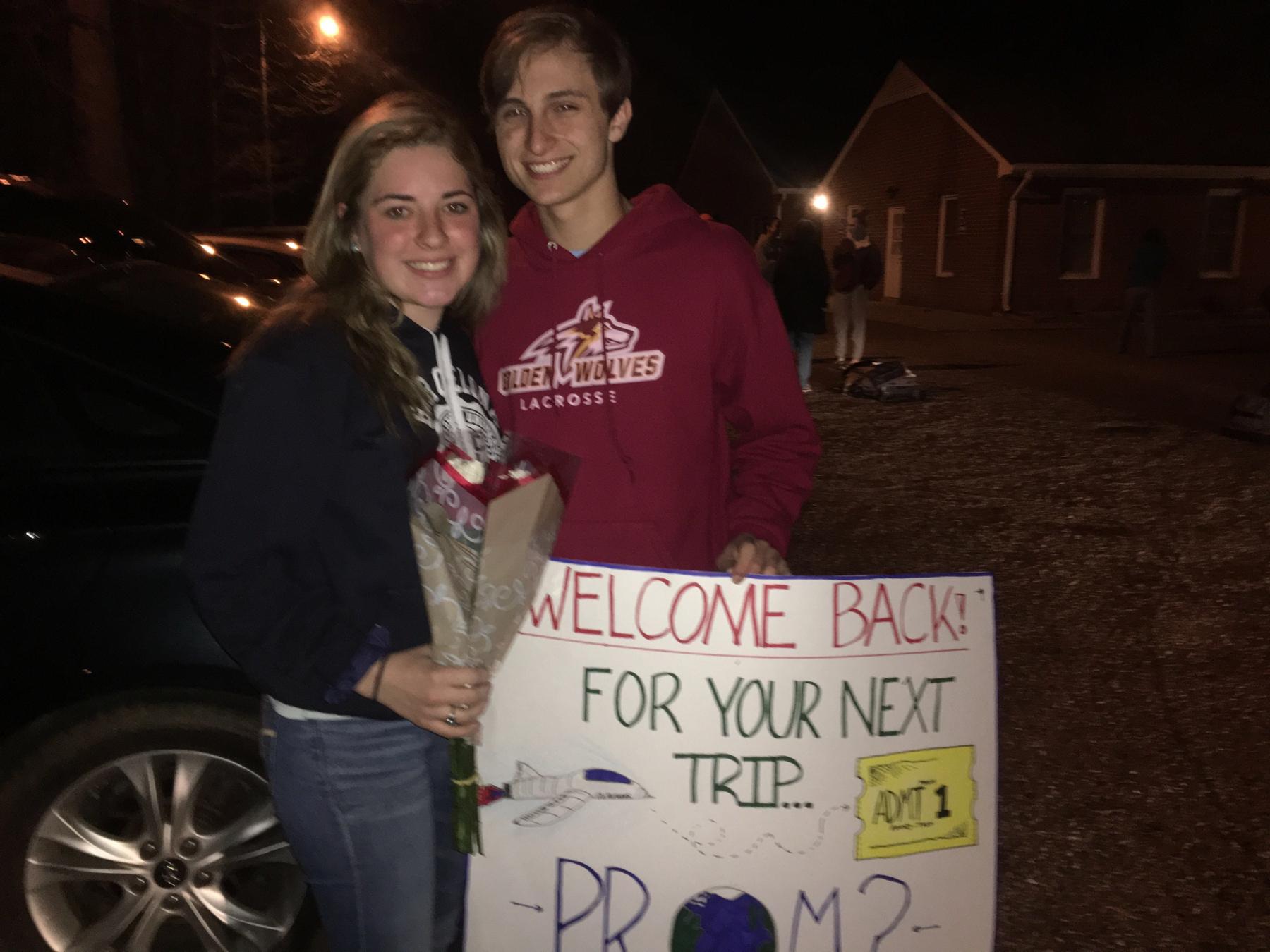 This was when I first arrived back from my first mission trip and he was waiting right for me with a sign.
