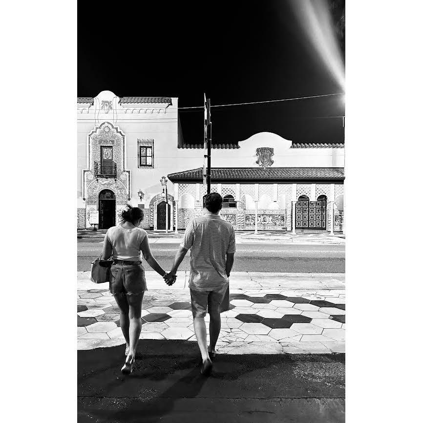 Walking to the Columbia in Ybor City, FL