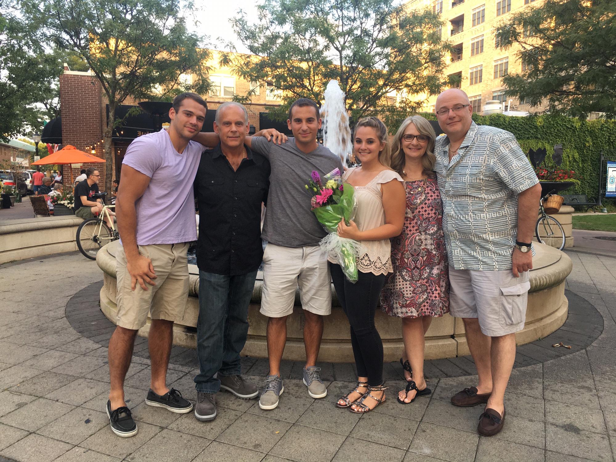 Of course Mike made sure our families were there to see the proposal!