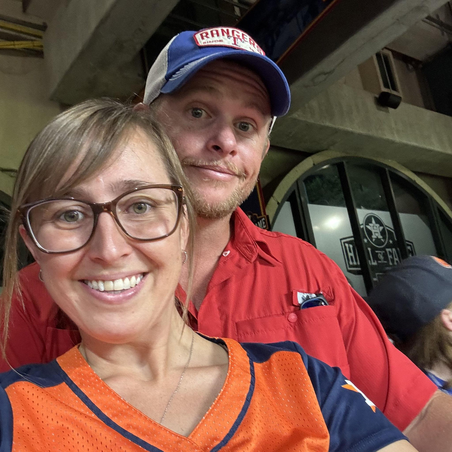 Astros vs Rangers (his first Houston game) July 12th. 11th inning Astros Won 5-4