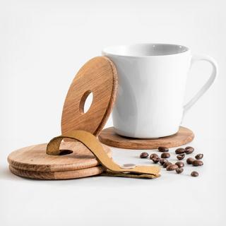 Oak Coaster, Set of 4