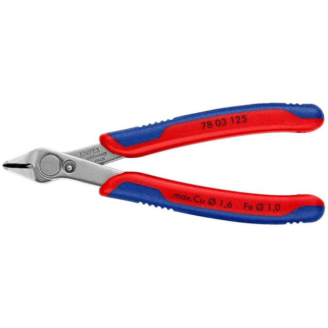 KNIPEX Tools - Electronics Super Knips, INOX Steel, Multi-Component (7803125), 5-Inch