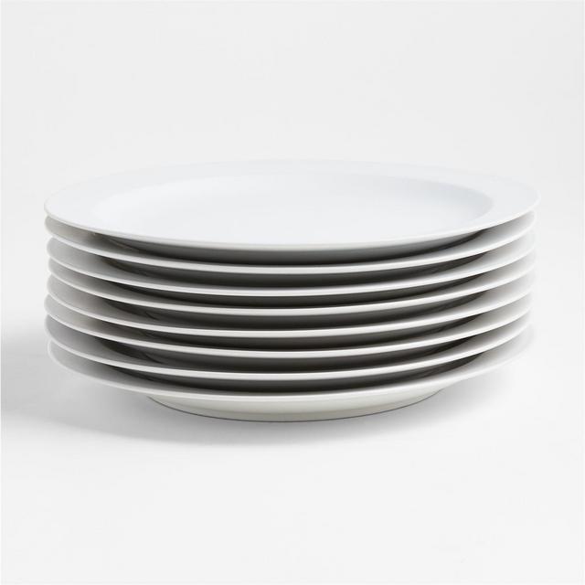 Paige White Dinner Plates, Set of 8