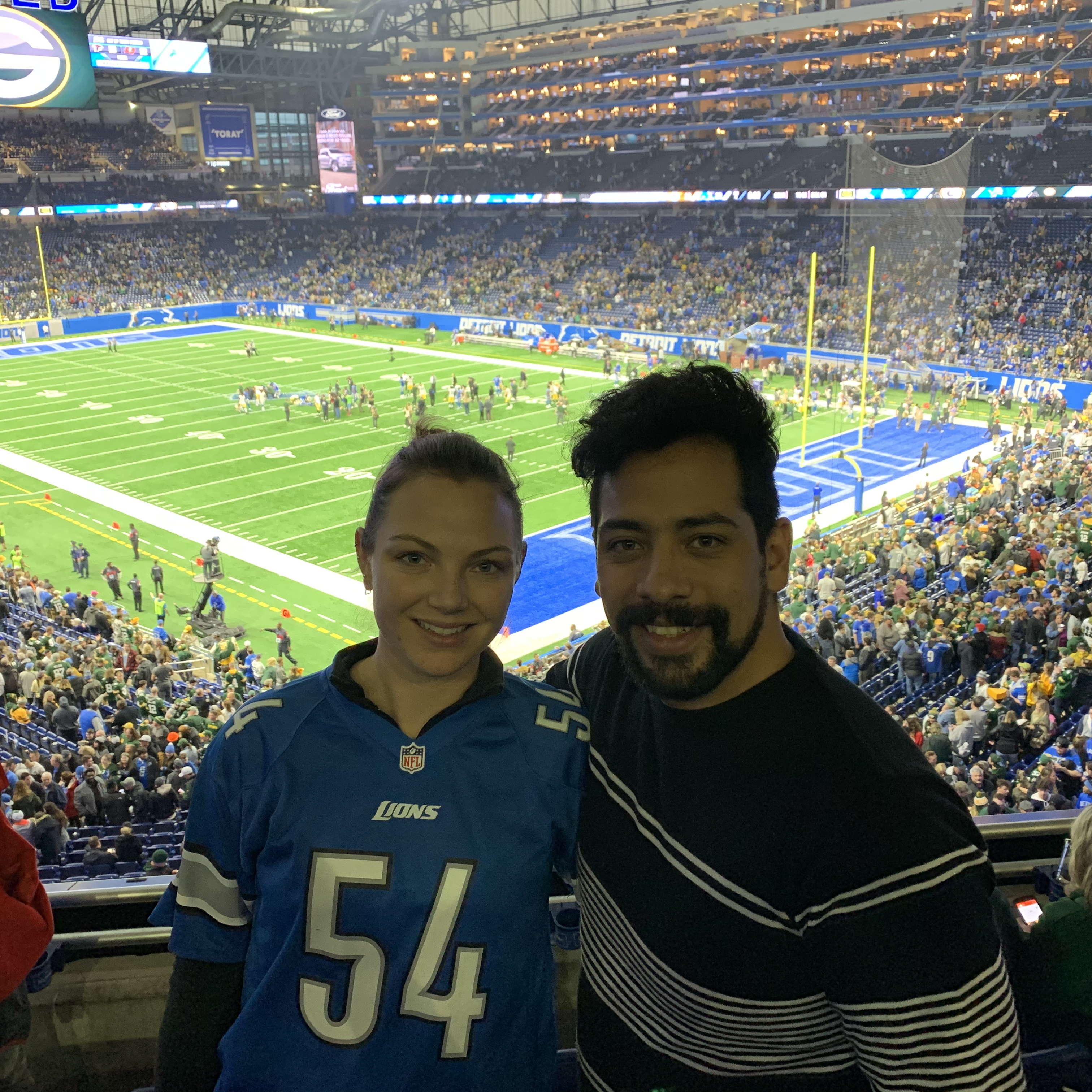 Taking Julian to his first NFL game - dream come true! December, 2019.