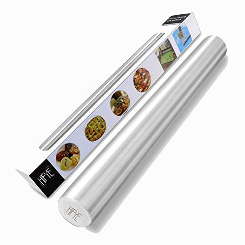 Rolling Pin French Metal Kitchen Tools for Baking- 15.75" Smooth Stainless Steel Metal and Tapered Design; Best for Fondant, Pie Crust, Cookie and Pastry Dough.