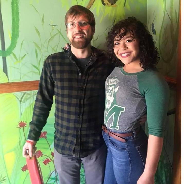This photo was taken at Fred's Pizza, right after first time he met my grandparents and Uncle Matt's family!