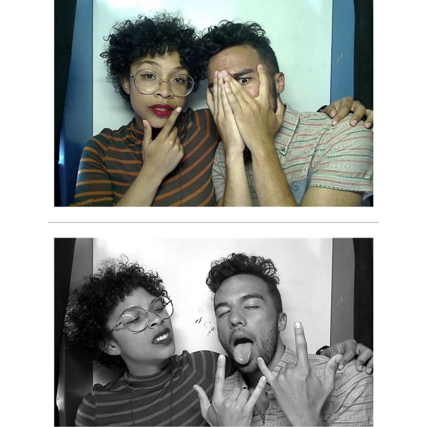 Irish and Ashlyn in the photobooth at Coney Island. Summer 2019