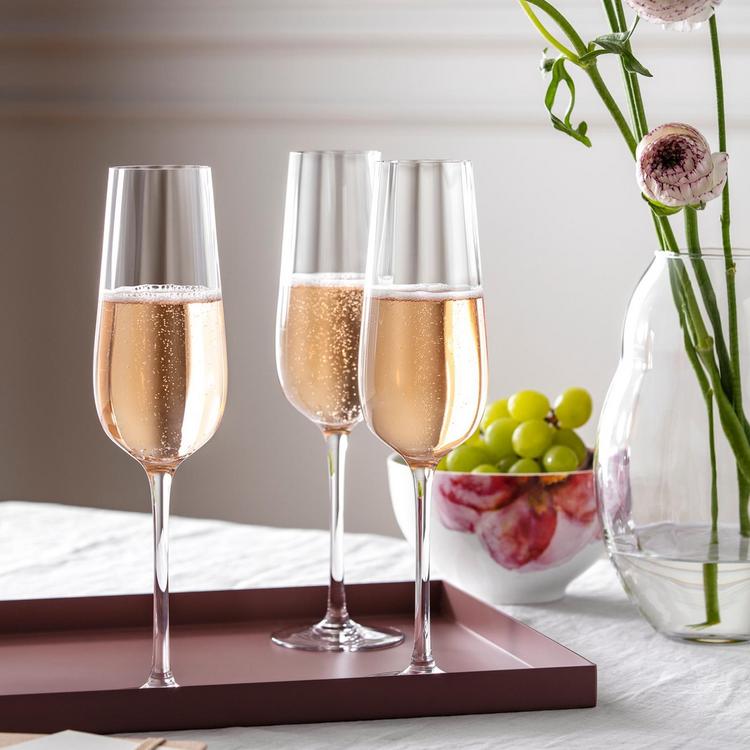 Villeroy & Boch New Moon Flute Champagne Set of 4 - Clear