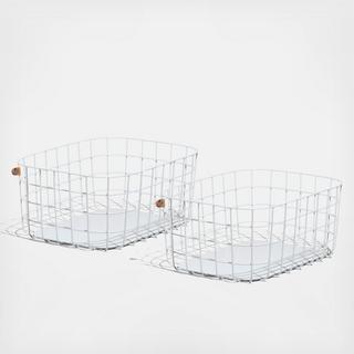 Large Wire Basket, Set of 2