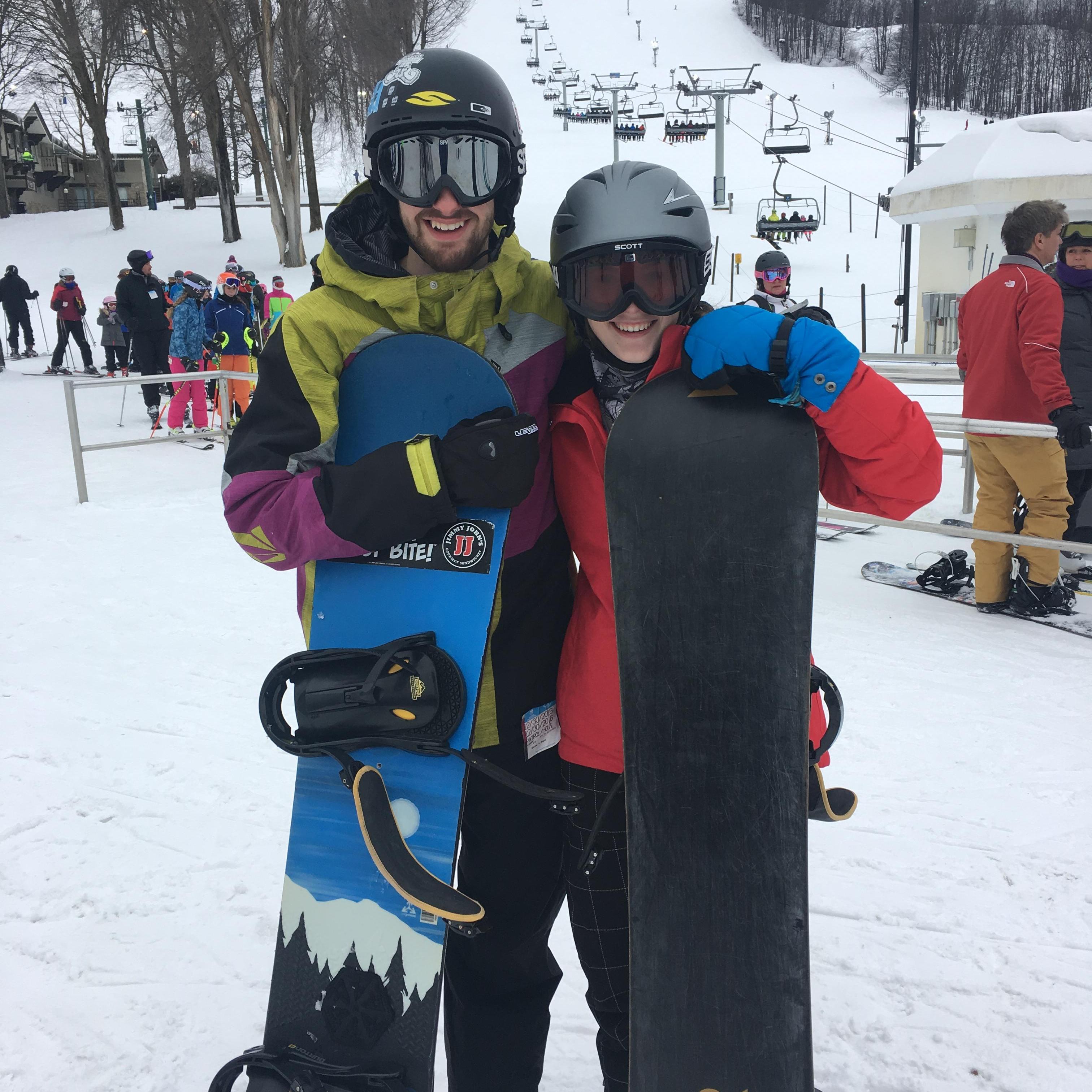 Snowboarding in Boyne City, Michigan 
New Years 2017