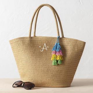 Personalized Straw Tote Bag