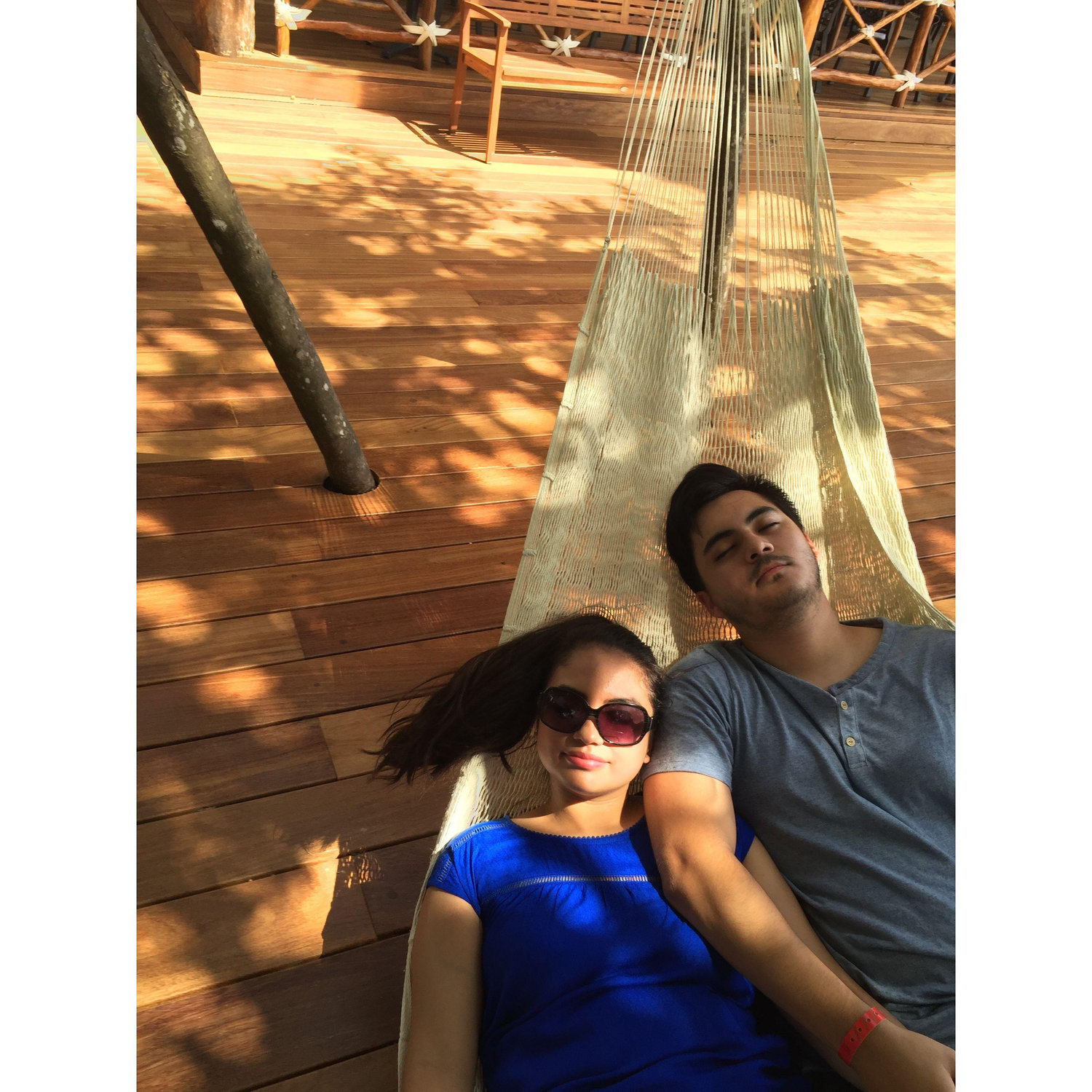 Living inside a hammock in Cancun, Mexico. 2016.