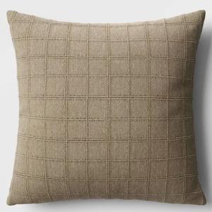 Threshold Oversized Woven Washed Windowpane Square Throw Pillow (x2)