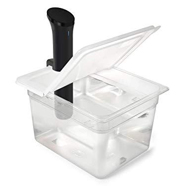 EVERIE Sous Vide Container 12 Quart EVC-12 with Collapsible Hinged Lid for Anova Nano, Also Fits Instant Pot