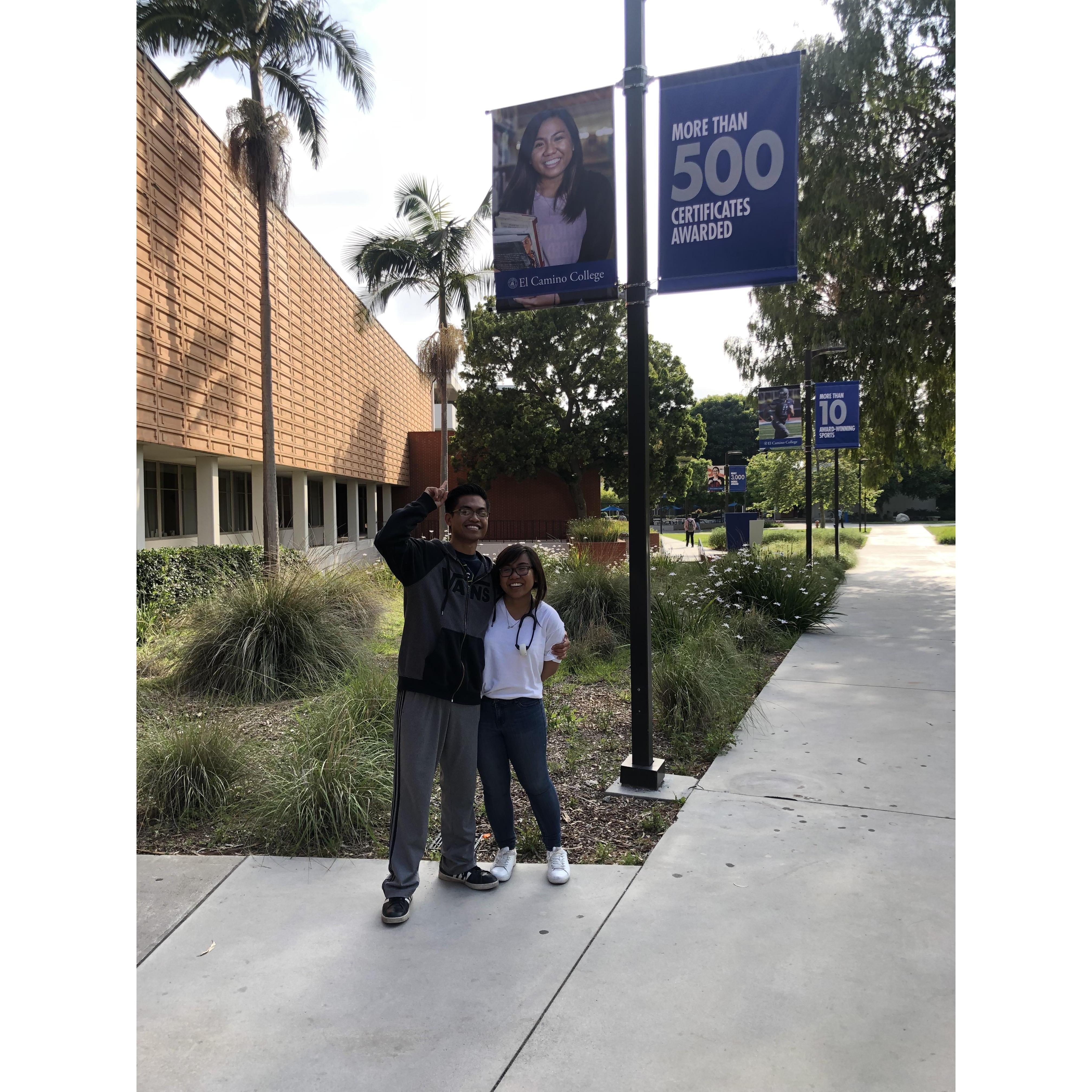 Chloe's banner at El Camino College