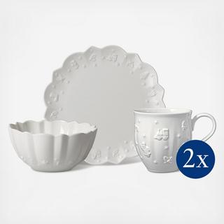 Toy's Delight Royal Classic 6-Piece Breakfast Set, Service for 2