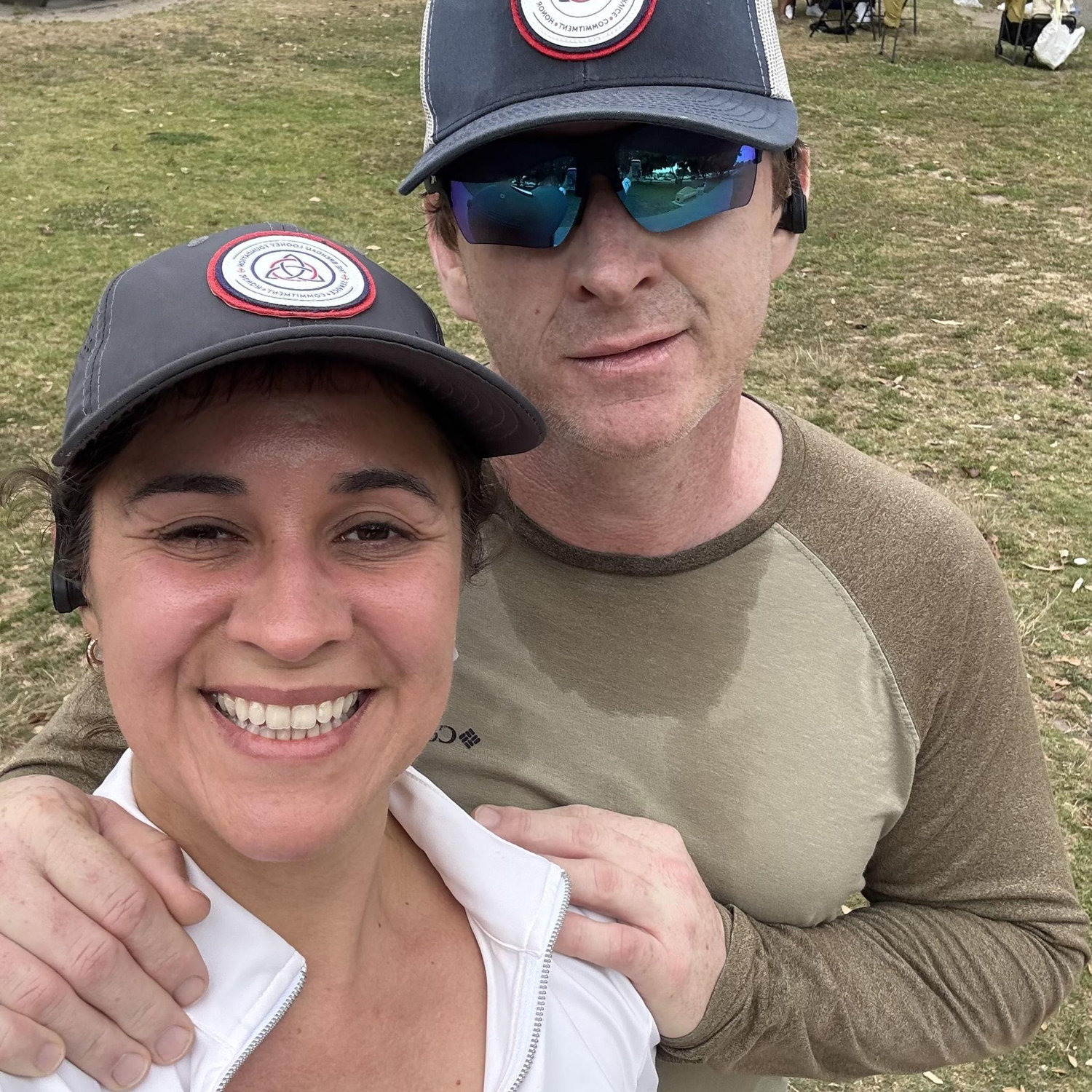 We try hard to be fit, running at the bay