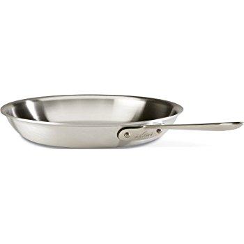 All-Clad 41126 Stainless Steel Tri-Ply Bonded Dishwasher Safe Fry Pan with Lid / Cookware, 12-Inch, Silver