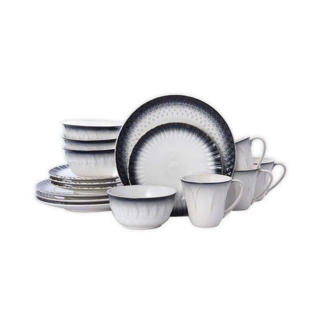 Pfaltzgraff® Blake16-Piece Dinnerware Set in Black/White