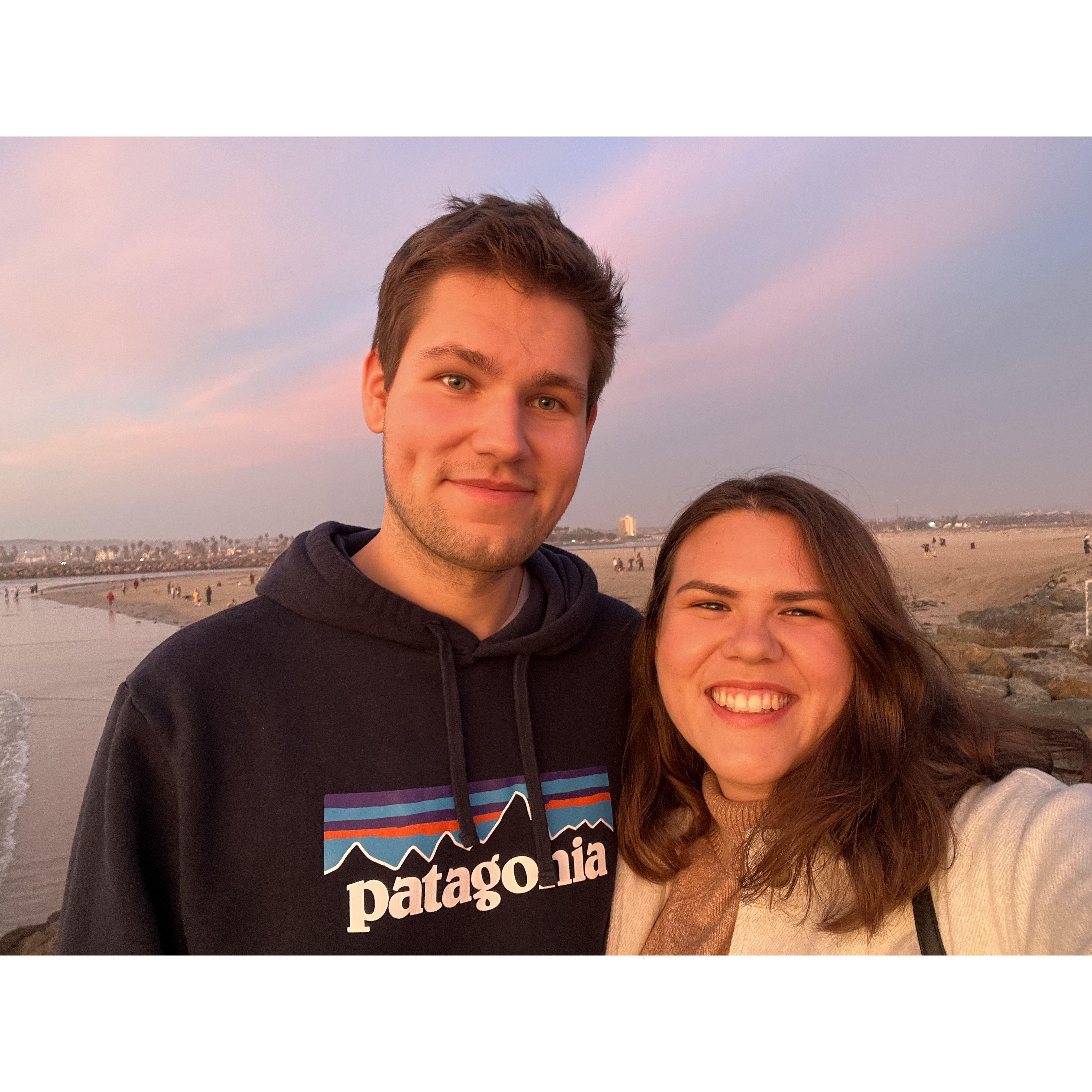 Our first photo as a couple. San Diego, CA Dec 2022