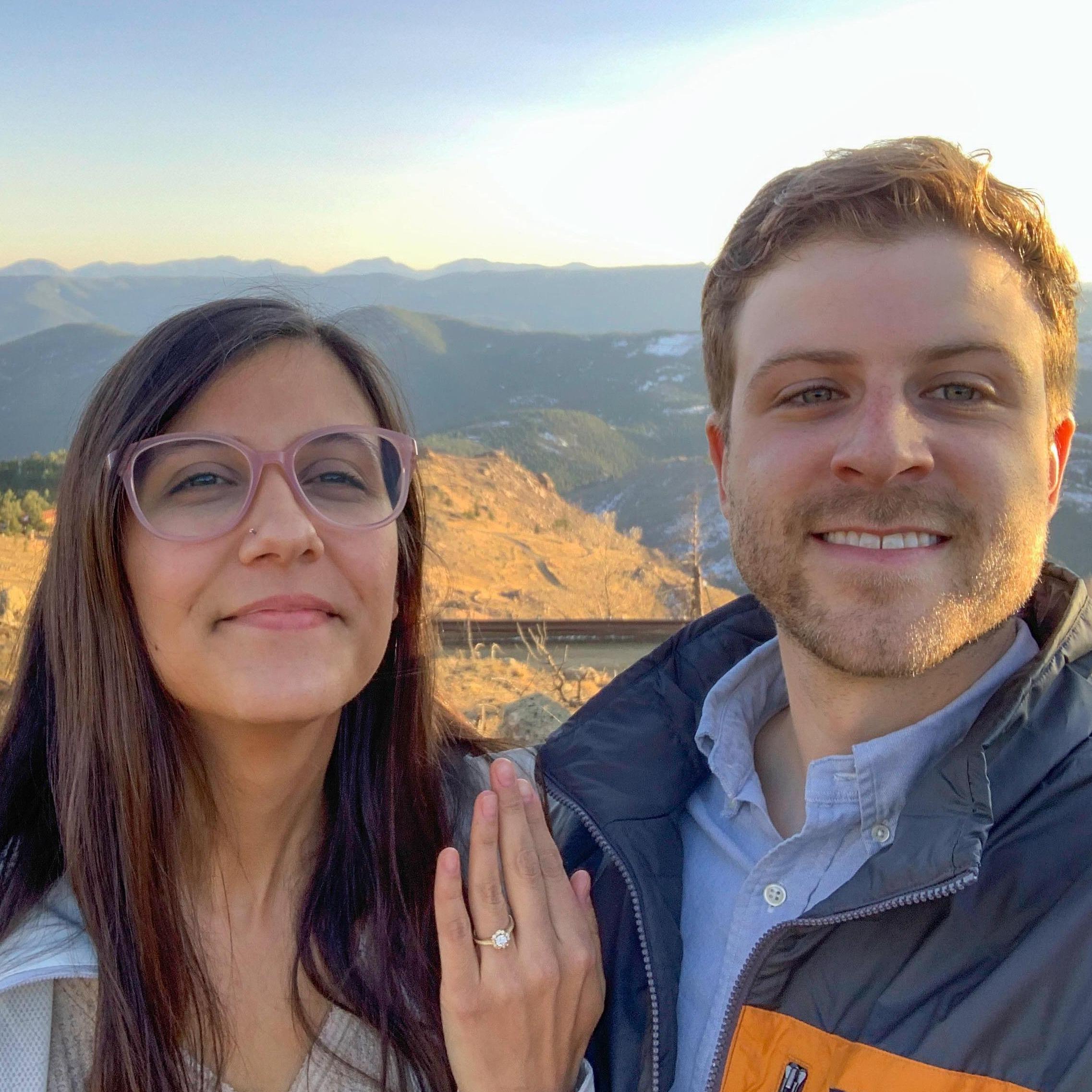 October 2020. Matt proposed to Lily in Boulder, Colorado!