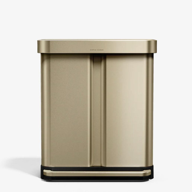 Simple human double trash can