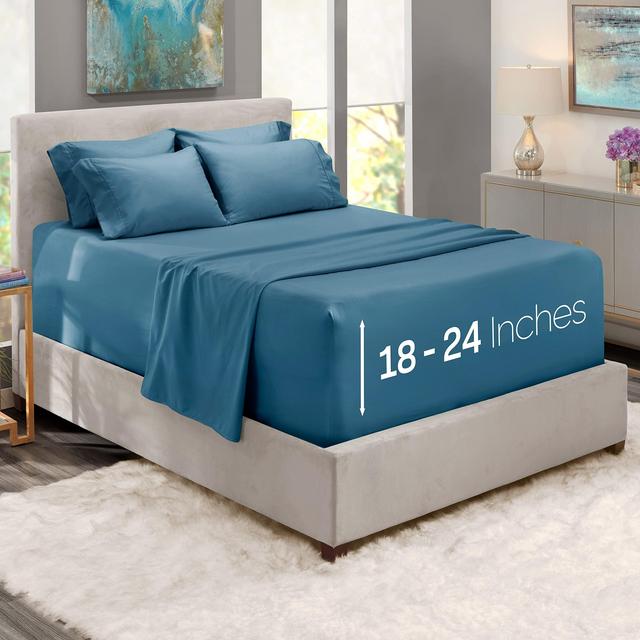 Nestl Extra Deep Pocket Bed Sheet Set (Blue Heaven)