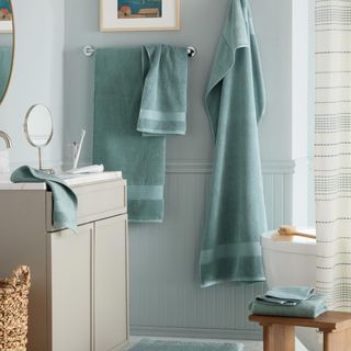 Everyday Dobby 6-Piece Border Bath Towel Set
