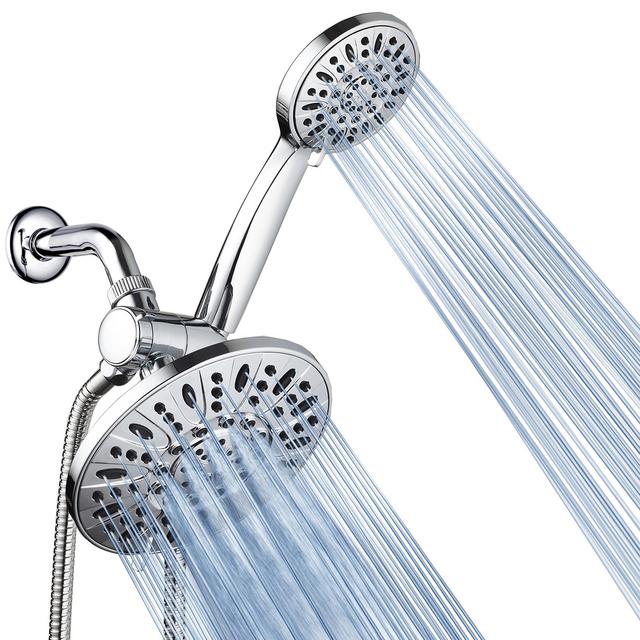 AquaDance 3328 7&quot; Premium High Pressure 3-Way Rainfall Combo for The Best of Both Worlds-Enjoy Luxurious Rain Showerhead and 6-Setting Hand Held Shower Separately or Together-3328, 7 Inch, Chrome