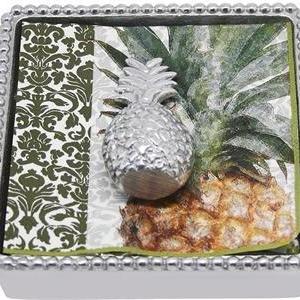 Palmy Nights Pineapple Beaded Napkin Box