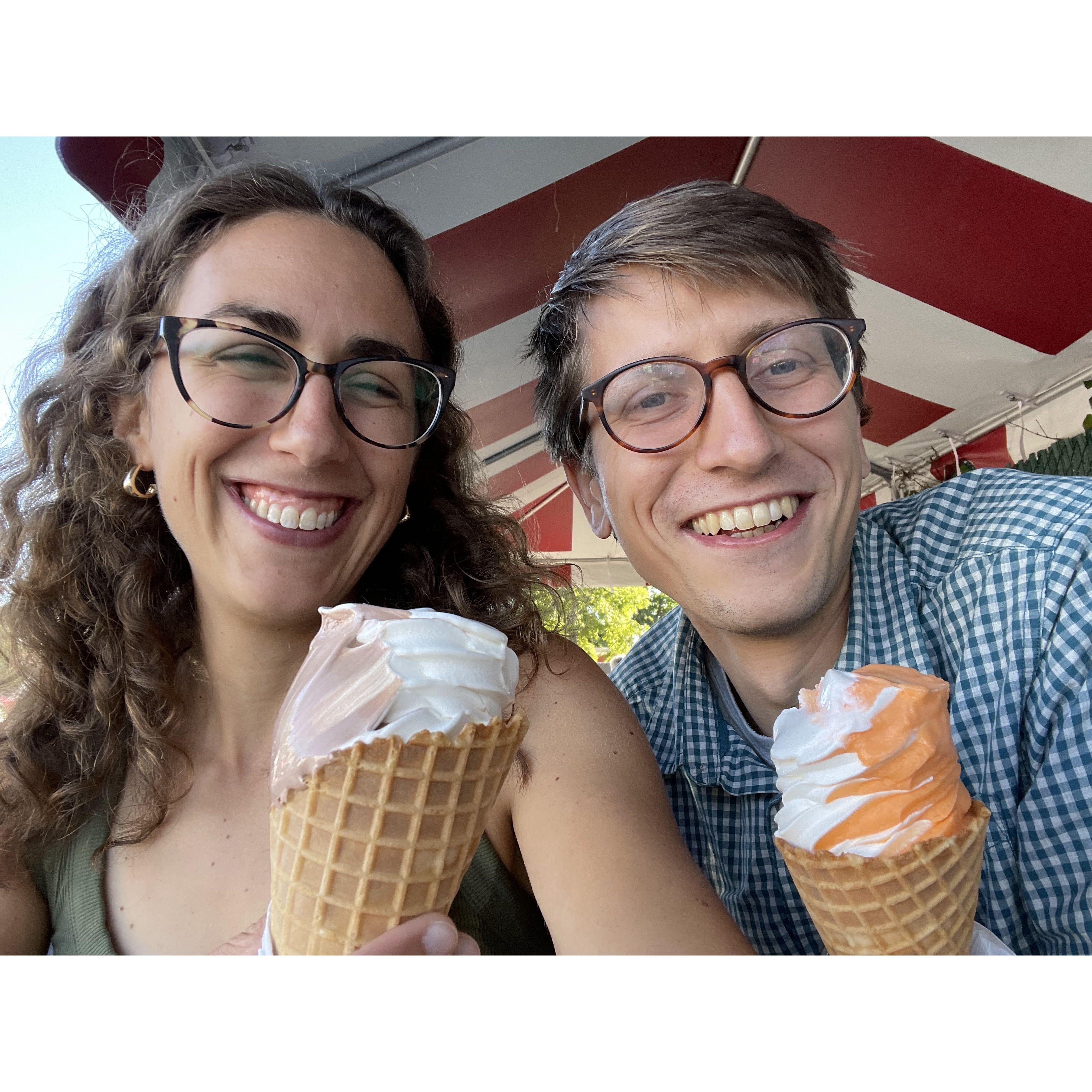 Ice cream in Troy (Hope's hometown), fall 2022.