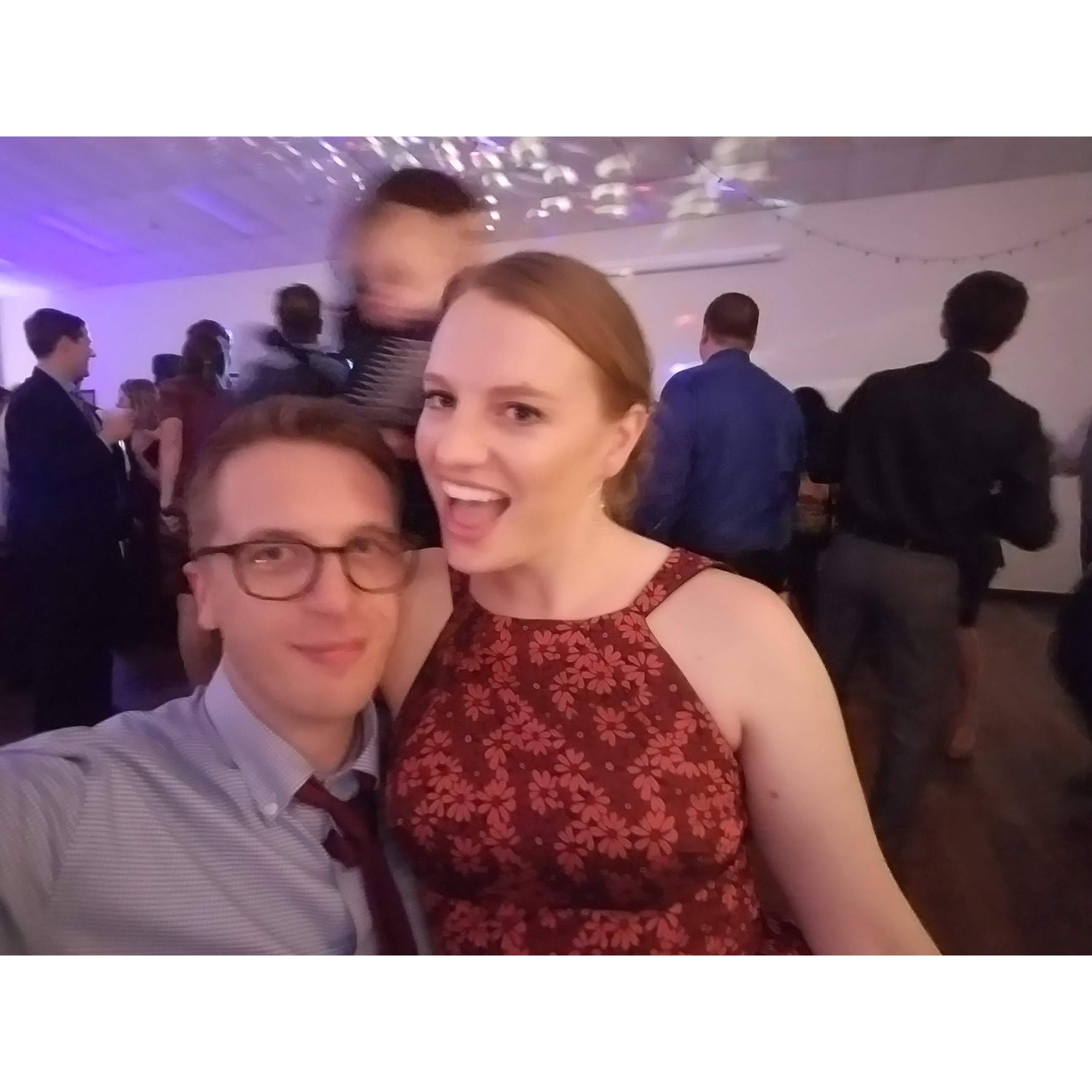 Celebrating our friends' wedding