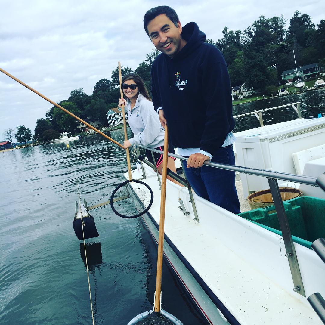 Crabbing together on the eastern shore  with groomsmen Ty and his now wife, Kendall.  Kent Island, MD- September 2018