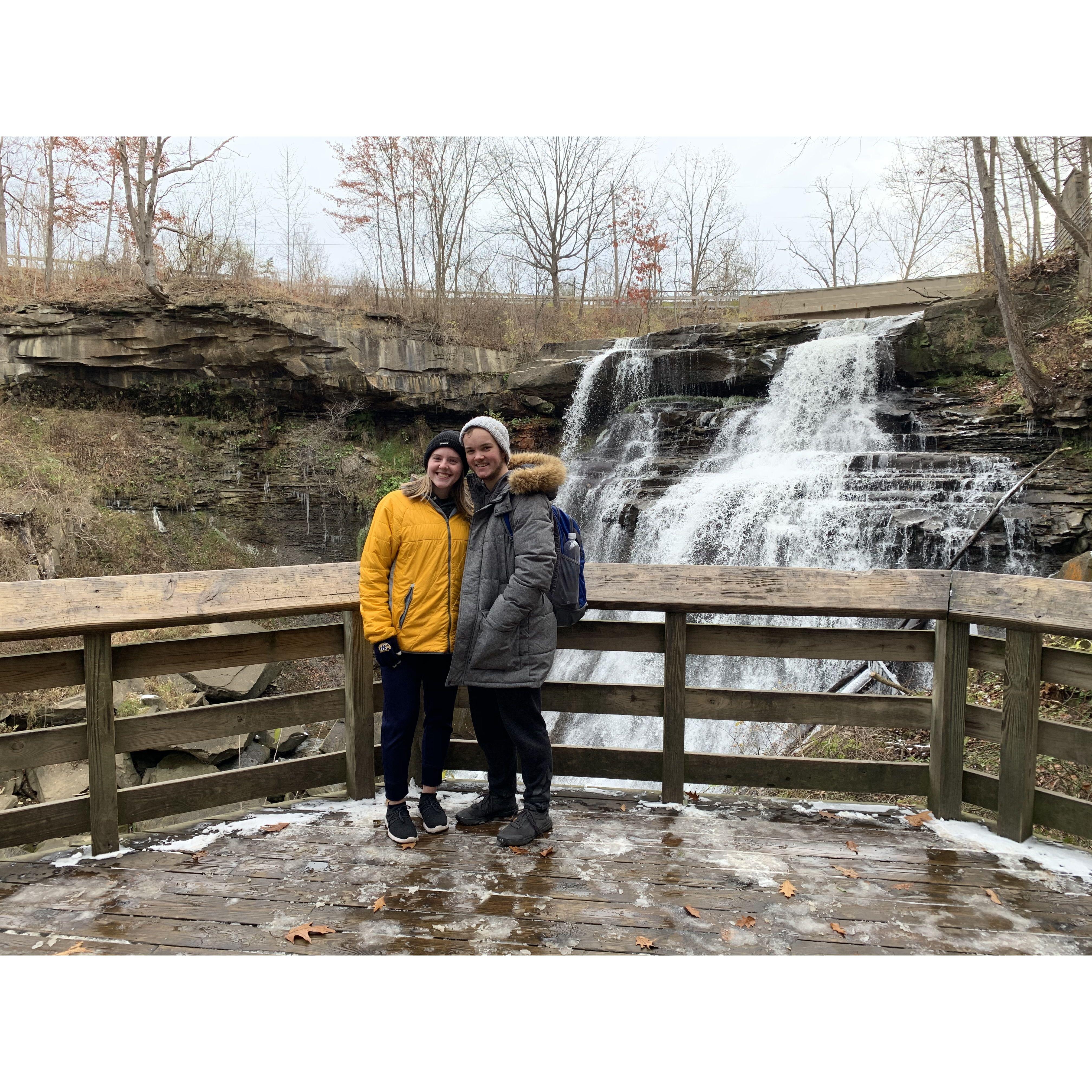 Hiking at Cuyohoga Falls in OH