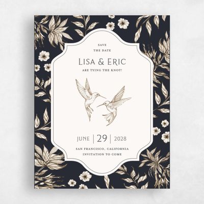 Ebony, Black Wedding Save the Date - Brenton Portrait