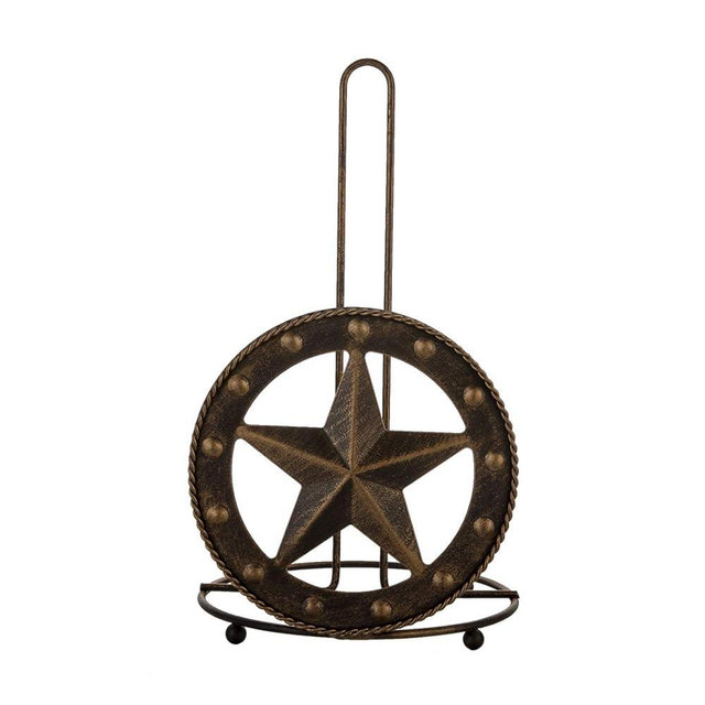 EBEI Metal Paper Towel Holder Decorative Bathroom Stand Paper Towel Holder Texas Western Home Decor